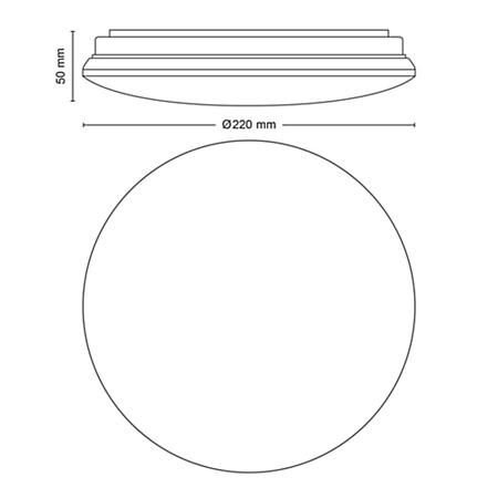 Plafoniera Philips CL202 EC RD, plastic, LED, 6 W, alb, 22 x 5 cm Plafoniera Philips CL202 EC RD, plastic, LED, 6 W, alb, 22 x 5 cm