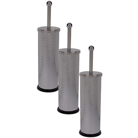 Perie WC Bisk Twist, inox, crom, 9.5 x 9.5 x 39.5 cm