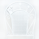 Scaun metalic terasa, dantelat, sezut rotund, alb, diametru 42 cm, 94 cm