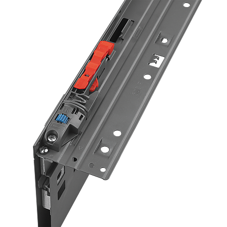 Kit pentru sertar Teko premium 4D, otel si plastic, antracit, 35 kg, 400 mm, H212