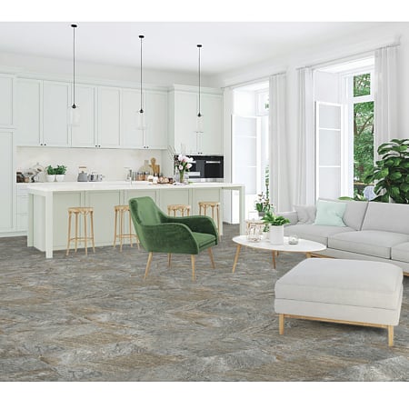Gresie exterior/interior Cesarom Quartz, portelanata, gri, clasa de aderanta R11, PEI 4, 9 mm, 60 x 30 cm