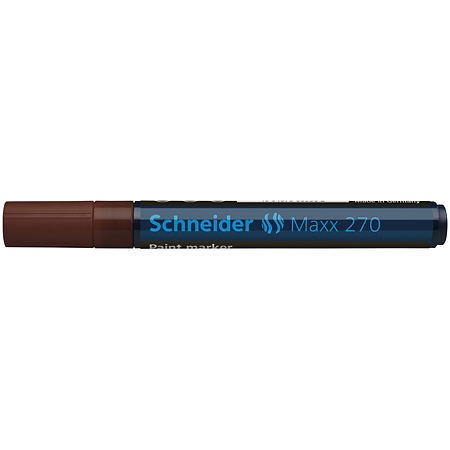 Marker permanent Schneider, varf rotund, 3 mm, cu vopsea maro