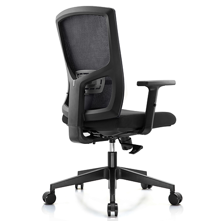 Scaun birou ergonomic negru Depozitul de scaune Tokyo, tapiterie mesh-textil, rotativ, reglabil pe inaltime, 67 x 59 x 98 - 108 cm