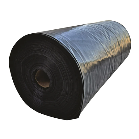 Folie pentru constructii Baufolie, polietilena reciclata, negru, grosime 0.1 mm, 6.5 x 100 m