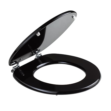 Capac WC Savini Due, MDF, negru, 37.1 x 44.1 cm