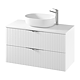 Mobilier baie Cersanit Tirso, dulap lavoar, suspendat, PAL, alb, 100 x 45 x 55 cm