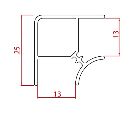 Accesoriu plinta PVC, gri, aluminiu periat, 100 mm