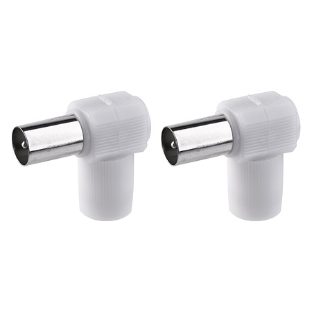 Set 2 conectori antena IEC Emos, tip M, surub, in unghi