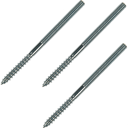 Prezon pentru lemn si metal, otel zincat, M6 x 100 mm, L35/M50