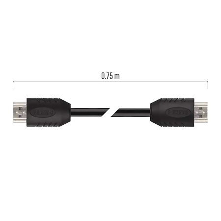 Cablu HDMI/Ethernet de mare viteza Emos, tata - tata, 0.75 m