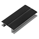 Multicorner cu folie aluminiu, PVC, negru, 100 mm