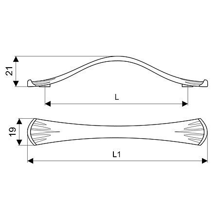 Maner FZ 25322 antichizat, alama, 96 mm