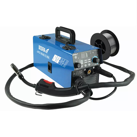 Aparat de sudura cu invertor IGBT Dedra DESMI151M, 120 A, functie TIG, MIG/MAG, MMA, IP21, albastru Aparat de sudura cu invertor IGBT Dedra DESMI151M, 120 A, functie TIG, MIG/MAG, MMA, IP21, albastru
