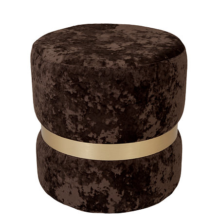 Taburet Ring, inel auriu, catifea maro E60, rotund, 38 x 38 x 40 cm Taburet Ring, inel auriu, catifea maro E60, rotund, 38 x 38 x 40 cm