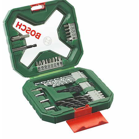 Set 34 burghie si capete de surubelnita Bosch X-Line Classic, pentru metal/zidarie/lemn,2-8 mm, 25 mm 