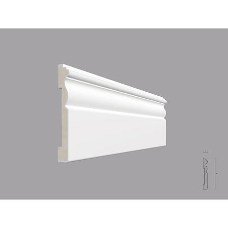 Plinta decorativa poliuretan PL02, interior, alb, 12 x 1.8 x 200 cm