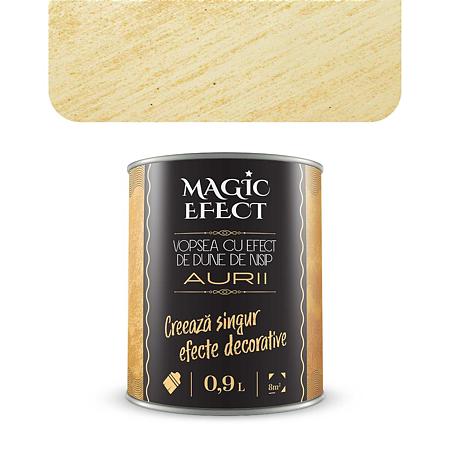 Pachet vopsea efect decorativ Magic Efect Dune Golden Flame 02, pe baza de apa, 1 + 1 gratis, pensula inclusa