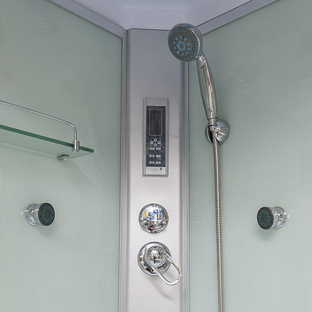 Cabina de dus cu hidromasaj Silva 90 x 90 x 200 cm, cada joasa, geam de 5 mm, control electronic Cabina de dus cu hidromasaj Silva 90 x 90 x 200 cm, cada joasa, geam de 5 mm, control electronic