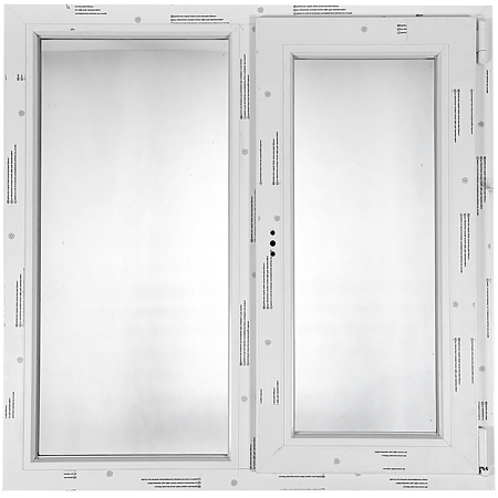 Fereastra PVC, 3 camere, alb, 116 x 116 cm, stanga