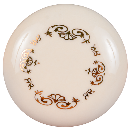 Buton antichizat bronz SABINE MLK-3, zamac si portelan, 32 mm