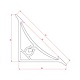 Profil inaltator concav pentru blat bucatarie, aluminiu, argintiu, 4 m