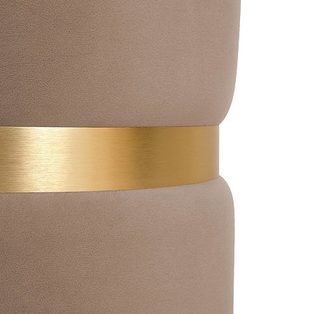 Taburet Ring, inel auriu, stofa grej H44 , rotund, 38 x 38 x 40 cm