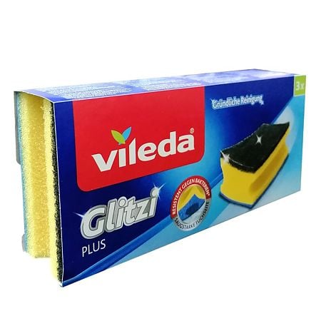 Burete vase Vileda Glitzi, 3 bucati, 9 x 5 x 21 cm