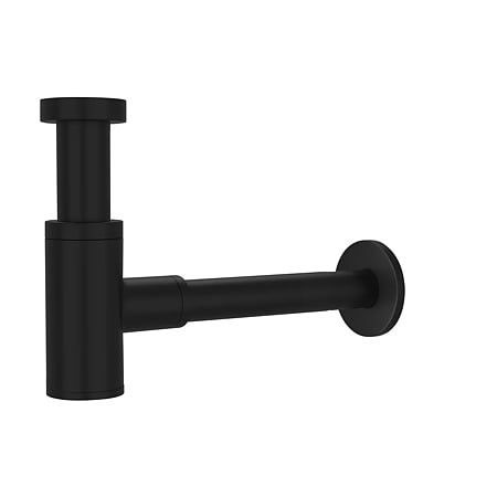Sifon lavoar Wirquin Lineis Mini, rigid, fara ventil, alama, negru, debit 40l/min, Ø 1''1/4 x 32mm