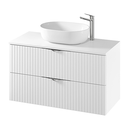 Mobilier baie Cersanit Tirso, dulap lavoar, suspendat, PAL, alb, 100 x 45 x 55 cm