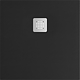 Cadita de dus Marmite, compozit, negru, patrata, 800 x 800 x 28 mm