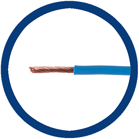 Cablu electric MYF (H05V-K) 6 mmp, izolatie PVC, albastru