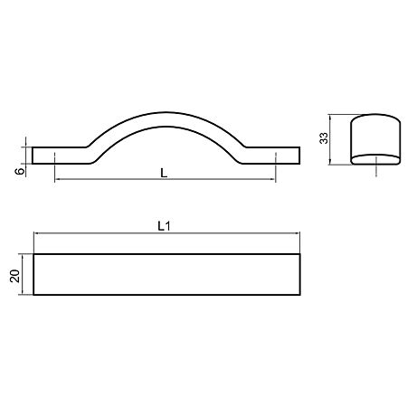 Maner-1913, aluminiu mat, 192 mm