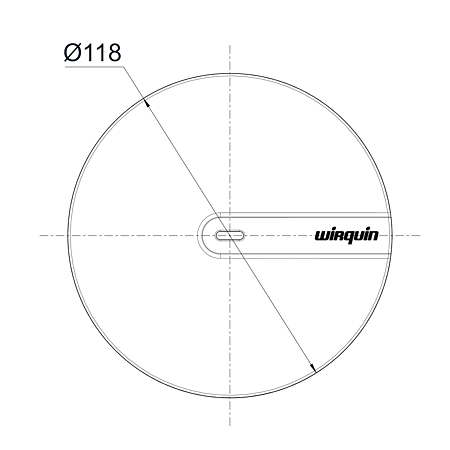 Capac tip DOM pentru sifon Wirquin SLIMPlus, din ABS, alb mat, Ø118 mm