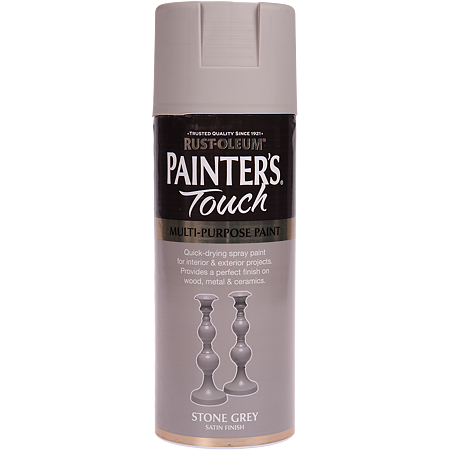 Vopsea spray decorativa Rust-Oleum Painter`s Touchs, gri piatra, lucios, interior/exterior, 400 ml