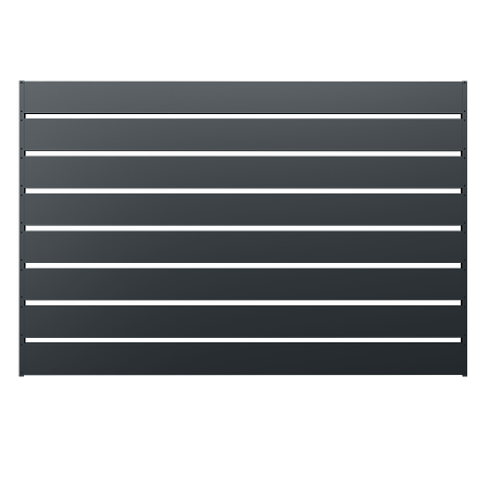Panou gard metalic orizontal Caretta x120, otel, gri RAL7016, 1500 x 2000 mm