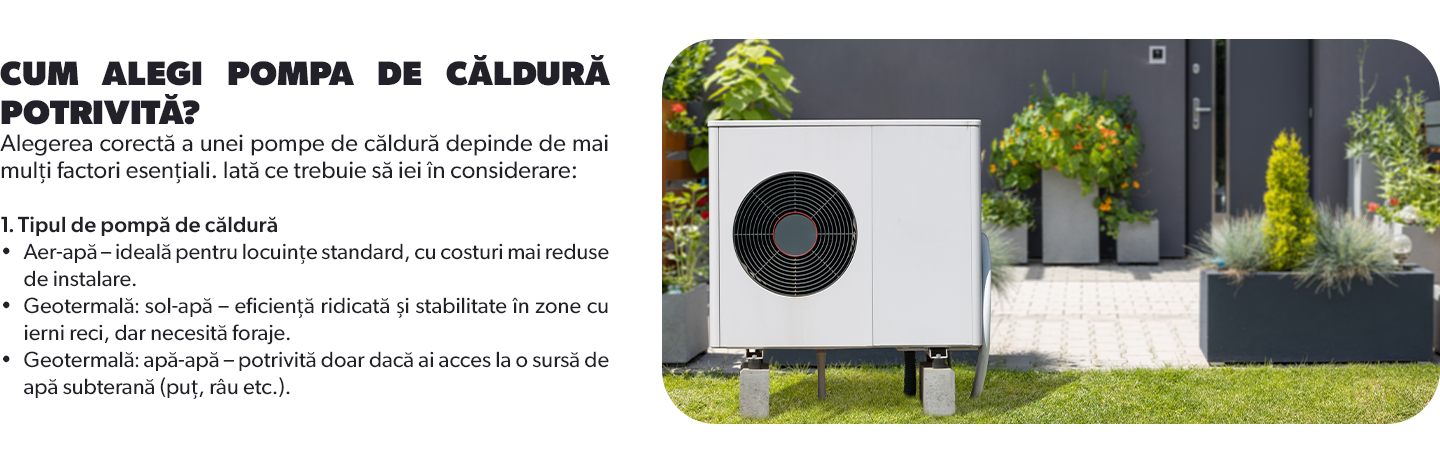 Cum alegi Pompa de caldura in functie de tipul ei