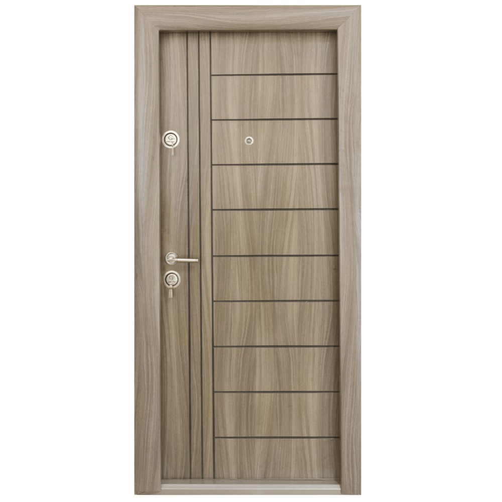 Usa metalica de intrare in apartament Arta Door 309, cu fete din MDF laminat, 880 x 2010 mm, deschidere dreapta, culoare tanganic