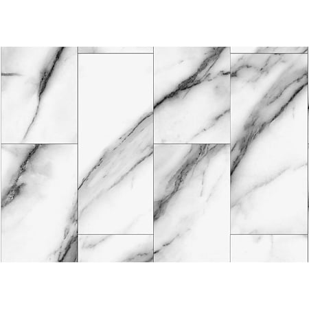 Pardoseala SPC 5 mm Korner SPeCtra Floor Bianco Marble 01F, clasa de trafic 34, rezistenta la apa, decor marmura, alb, 1205 x 606 mm