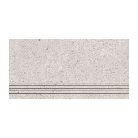 Treapta gresie exterior/interior Cesarom Therme, gri, mat, aspect piatra, PEI 4, 9 mm, 60 x 30