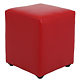 Taburet Cube, tapiterie piele ecologica, rosu IP 21900, 45x37x37 cm