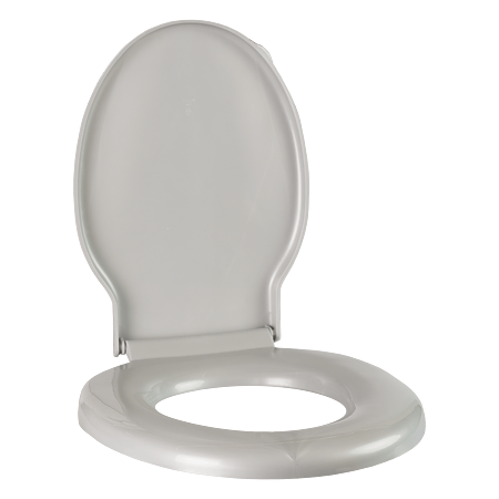 Capac WC Romtatay Unic, polipropilena, gri metalizat, 48x39x60 cm