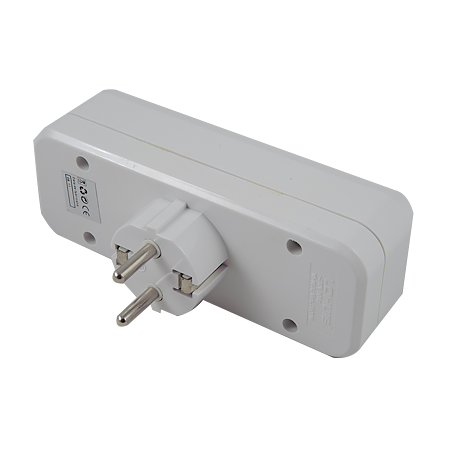 Adaptor Hepol, alb, 3 prize, 3500W Adaptor Hepol, alb, 3 prize, 3500W