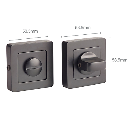 Set manere Yale Verona, cu  rozete cu buton incluse, aluminiu, negru