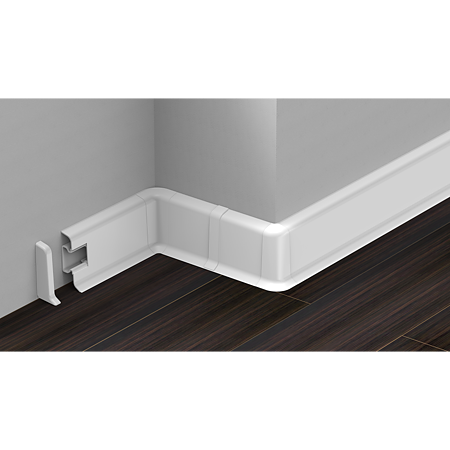 Set terminatie plinta parchet stanga/dreapta Set, gri Alaska 6009, PVC, 52 x 22.5 mm, 4 bucati/set