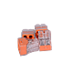 Clema de montaj IEK, 0.75-2.5 mmp, portocaliu, 4 bucati