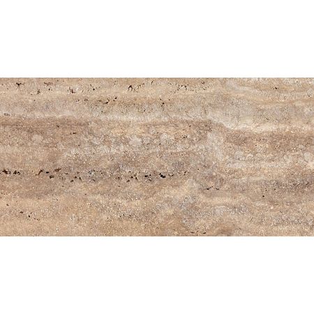 Faianta baie rectificata glazurata Travertine Natural DK, bej, lucios, aspect de marmura, 60 x 30 cm