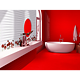 Gresie interior rosu Monocolor Red, rectificata, glazurata, finisaj lucios, patrata, grosime 8 mm, 30 x 30 cm