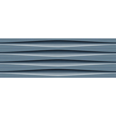 Faianta baie rectificata glazurata Baleno Aqua DK, albastru, lucios, model, 75 x 25 cm