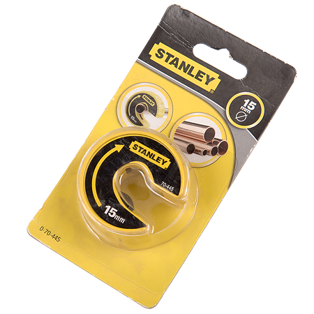 Dispozitiv de taiat tevi Stanley 0-70-445, metal, galben + negru, 15 mm