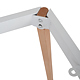 Masa living Celia, blat din MDF vopsit, picioare lemn de fag, alb, 120 x 80 cm
